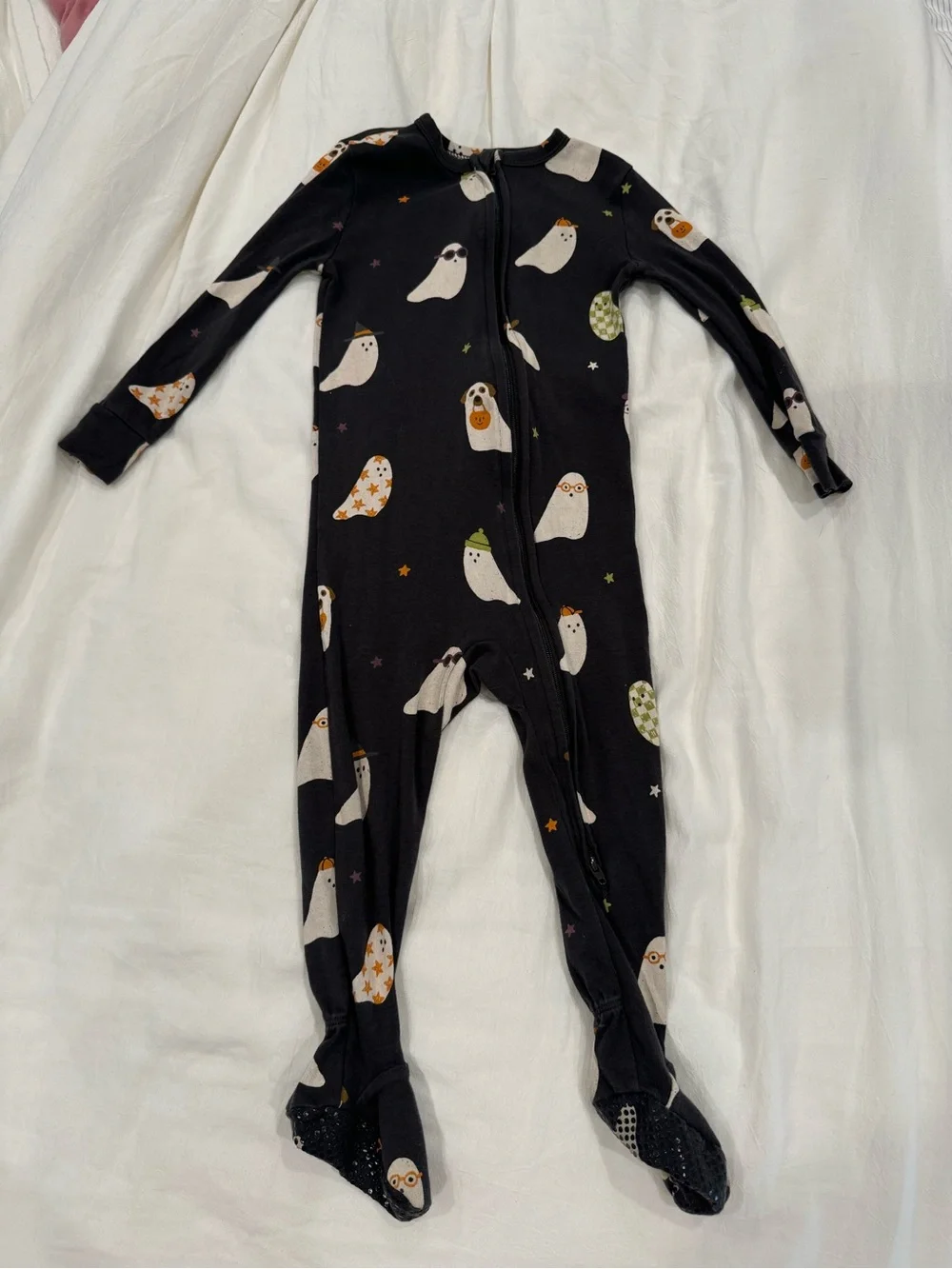 Little Co Halloween Ghost Zip Pajamas PJs